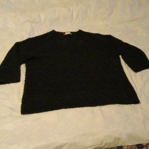 JM Collection Black V-neck Modern Sweater  size 1X